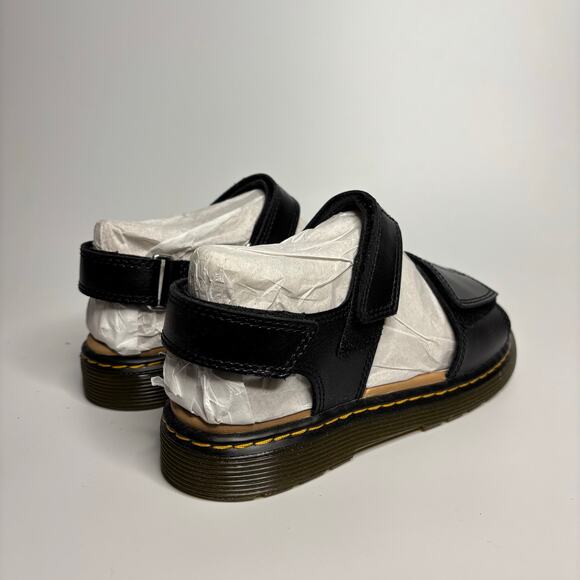 Dr Martens Romi Y Leather Velcro Sandals in Black T Lamper - Picture 5 of 11